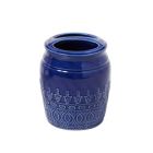 Alternate image 1 for Saturday Knight Ltd Kali Embossed Design Bath Toothbrush Holder - 4.34x3.54x3.53", Blue