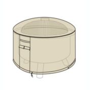 Plow & Hearth 32" Dia. x 18"H Deluxe Outdoor Fire Pit Cover, in Tan