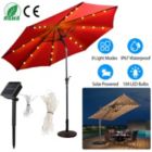 Alternate image 0 for Eggracks By Global Phoenix Solar Umbrella Lights Outdoor Parasol String Light 8 Lighting Mode