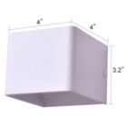 Alternate image 1 for Canyon Home 4" LED Square White Wall Sconce Lamp 2pcs Pack