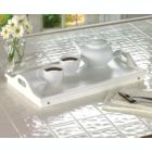 Alternate image 1 for Accent Plus White Wood Breakfast-in-Bed Tray