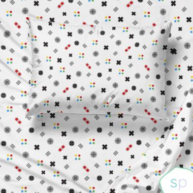 Saturday Park Minecraft Emblematic 100% Organic Cotton Sheet Set. View a larger version of this product image.