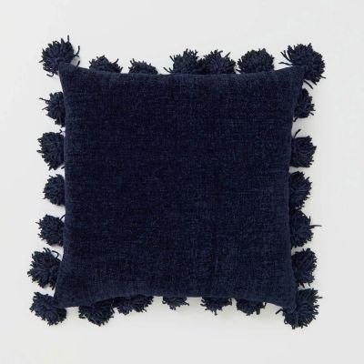Dormify Chenille Knit Tassel Throw Pillow 20" x 20" Blue