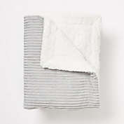 Dormify Cozy Cord Sherpa Throw Blanket  - 50" x 60" -  Grey