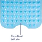 Alternate image 3 for Square Blue Shower Mat 53x53cm21x21in Nonslip Machinewashable