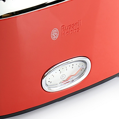 Russell Hobbs Retro Style 2 Slice Toaster in Red. View a larger version of this product image.