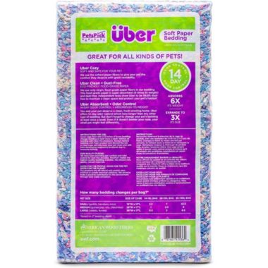 PetsPick Uber Soft Paper Pet Bedding for Small Animals, Confetti 36L. View a larger version of this product image.