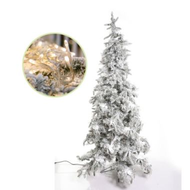 Garden Elements Winter Park Snowy Pine Artificial Christmas Tree, 7.5'. View a larger version of this product image.