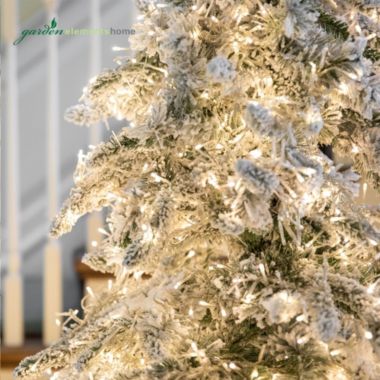 Garden Elements Winter Park Snowy Pine Artificial Christmas Tree, 7.5'. View a larger version of this product image.