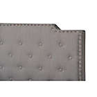 Alternate image 3 for Baxton Studio  Marion Modern Transitional Grey Fabric Upholstered Button Tufted Queen Size Panel Bed