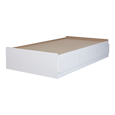South Shore Fusion Wood Twin Mates Drawer Bed in White 