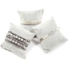 Alternate image 0 for Juvale Bracelet Pillow Display 12-Pack Velvet Jewelry Display Pillow 3 x 3 inches - Gray