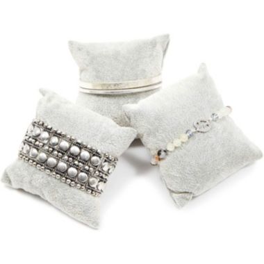 Juvale Bracelet Pillow Display 12-Pack Velvet Jewelry Display Pillow 3 x 3 inches - Gray. View a larger version of this product image.