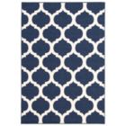 Alternate image 0 for Chaudhary Living 5.25' x 7.5' Navy Blue and Off White Moroccan Rectangular Outdoor Area Throw Rug