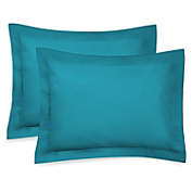 SHOPBEDDING Aqua Pillow Sham, King Size Pillow Cover Decorative Turquoise Tailored Pillowcase Set of 2 By Blissford