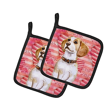 BEAGLE Large Full Color Gift Bag w/matching Gift Tag 11" x 9" X 4" 