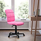 Alternate image 0 for Flash Furniture Mid-Back Pink Quilted Vinyl Swivel Task Office Chair