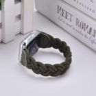 Alternate image 3 for Worryfree Gadgets Braided Nylon Band for Apple Watch 38/40/41mm 42/44/45mm iwatch Series 8 7 6 SE 5 4 3 2 1 - 38/40/41mm - Army Green