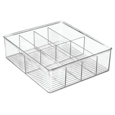 mDesign Plastic Kitchen Food Storage Organizer Bin Caddy, 8 Sections - Clear. View a larger version of this product image.