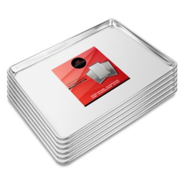 Last Confection 6 Cookie Baking Sheets - Rimmed Aluminum Jelly Roll Trays. View a larger version of this product image.