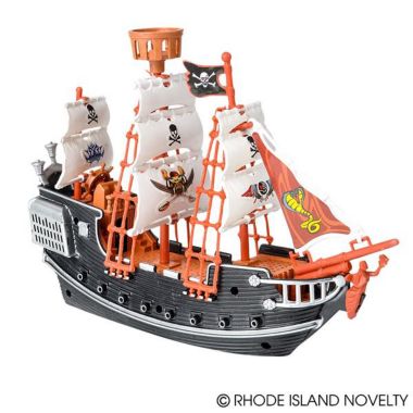 Rhode Island Novelty 10 Inch Pirate Boat Kids Pirate Toys. View a larger version of this product image.