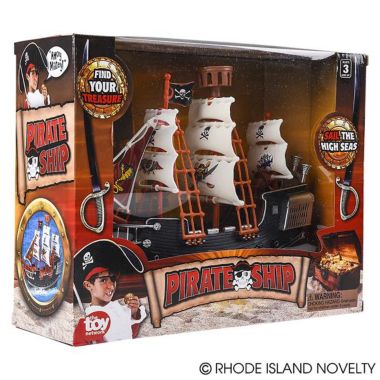 Rhode Island Novelty 10 Inch Pirate Boat   Kids Pirate Toys. View a larger version of this product image.