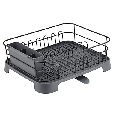 mDesign Large Kitchen Counter Dish Drying Rack with Swivel Spout. View a larger version of this product image.