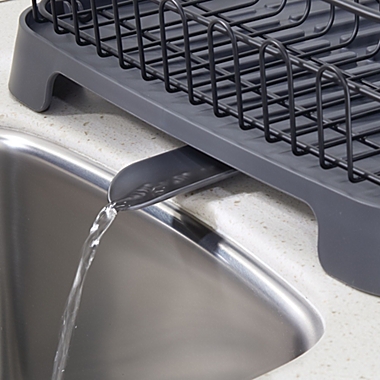 mDesign Large Kitchen Counter Dish Drying Rack with Swivel Spout. View a larger version of this product image.