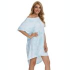 Alternate image 2 for cheibear Womens Sleepwear Soft Pajama Batwing Sleeve Nightshirt Lounge Dress Nightgown Green L