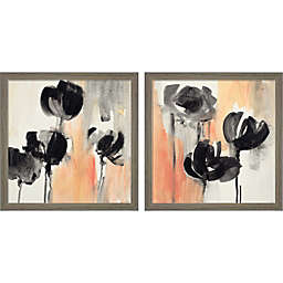 Great Art Now Blushing Tulips by Lanie Loreth 14-Inch x 14-Inch Framed Wall Art (Set of 2)