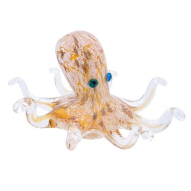 Orange Octopus Glass Art Sculpture Figurine Coastal Sea Life Home Decoration New. View a larger version of this product image.