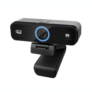 Adesso - Webcam 4K Ultra HD CyberTrack K4 8.0MP Dual Mics with Noise Cancelling Pan/Tilt Tripod Mountable PC/Mac - Black (CyberTrack K4). View a larger version of this product image.