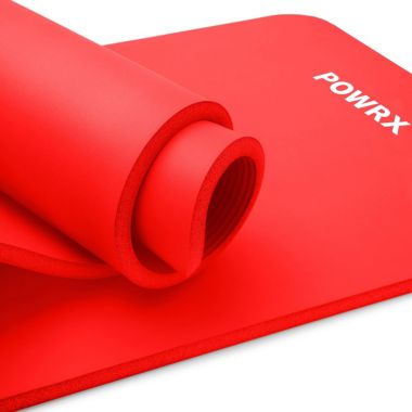 POWRX Yoga Mat Thick Exercise Mat 1/2" - 3 Widhts With Carrying Strap And Bag Non-Sl. View a larger version of this product image.