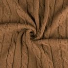 Alternate image 2 for PiccoCasa 100% Cotton Knit Breathable Throw Blanket for Sofa and Couch Soft Lightweight Cable Knit Breathable Blanket Home Decors Blanket, Coffee 50 x 60