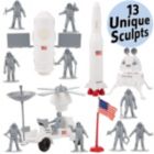Alternate image 1 for SCS Direct Astronaut and Space Toy Action Figures- Huge 60 Piece Playset, 13 Unique Sculpts- 2in - 8in Figures Include Rockets, Astronauts, Rovers and More