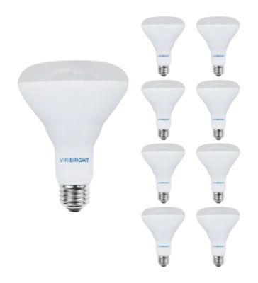Viribright 65 Watt Equivalent LED Light Bulb / BR30 Shape / E26 Base / 8 Pack - 6500K