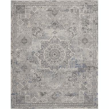 Kathy Ireland Grand Expressions Indoor only Area Rug - 7'10" x 9'10" Dark Grey Ivory. View a larger version of this product image.