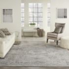 Alternate image 2 for Kathy Ireland Grand Expressions Indoor only Area Rug - 7'10" x 9'10" Dark Grey Ivory
