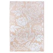 Northlight 4&#39; x 6&#39; Pink Beige and White Floral Rectangular Outdoor Area Rug