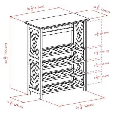 Rio 24-Bottle Wine Rack, Espresso. View a larger version of this product image.