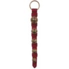 Alternate image 0 for Belsnickel 19 Inch Red Leather Strap Brass Sleigh Bells Door Hanger Made in USA