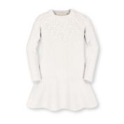 Hope & Henry Girls&#39; Skater Sweater Dress (Snow White Yoke, 12-18 Months)