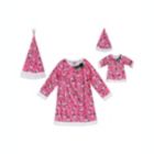 Alternate image 0 for Dollie & Me Girls Christmas Unicorn Gown Hat Sleepwear Set Pink, White
