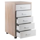 Alternate image 1 for Winsome Kenner Mobile Storage Cabinet, 5 Drawers, Reclaimed Wood/White
