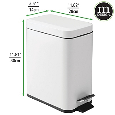 mDesign Step Trash Can, Gallon Garbage Bin, Removable Liner Bucket. View a larger version of this product image.