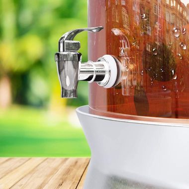Noa Store 2 Pack Silver Beverage Dispenser Replacement Spigot, Push Style Spigot for Beverage Dispenser Carafe, Water Dispenser Replacement Faucet Spout for Drink Dispenser. View a larger version of this product image.