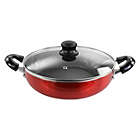 Alternate image 0 for Better Chef 10 Inch Red Aluminum Deep Frying Pan with Glass Lid