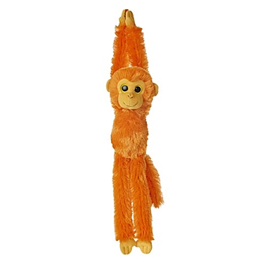 Aurora 24&quot; Colorful Hanging Chimp Plush Stuffed Animal Monkey, Orange. View a larger version of this product image.