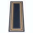 Alternate image 0 for Earth Rugs RC-79 Lt. Blue / Blue / Mustard Rectangle Braided Rug 2 Feet X 6 Feet