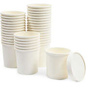 Juvale White Disposable Soup Containers with Lids for To-Go Food (16 oz, 36 Pack)